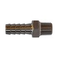 Midland Metal Hose Nipple, Reducing, 38 x 14 Nominal, Barb x MIP, 150 psi, 40 to 160 deg F, ASTM A351 Stainle 73971